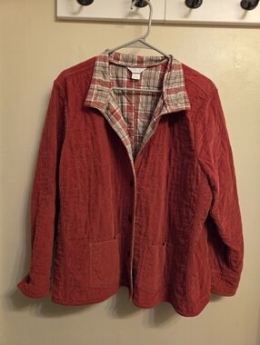 Christopher & Banks Red Quilted Jacket. Womans 1X